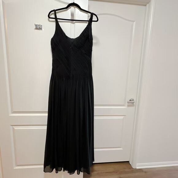 Rene Ruiz Hand-Draped Black Gown A-Line Sleeveless Size 10 - Picture 4 of 8